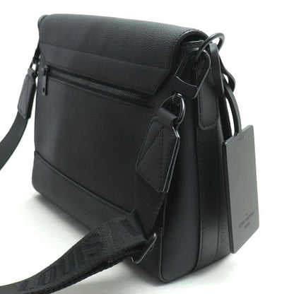Louis Vuitton Takeoff Messenger Shoulder Bag Black M57080 IC Chip Men's Preowned