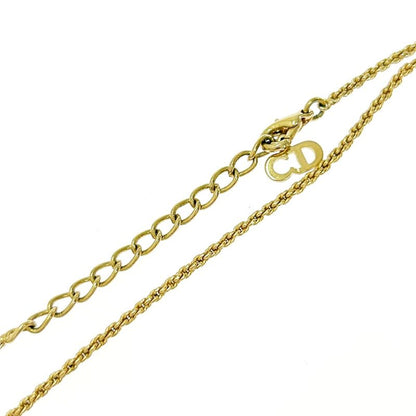 Christian Dior GP Rhinestone CD Logo Necklace Gold 408924 Necklace
