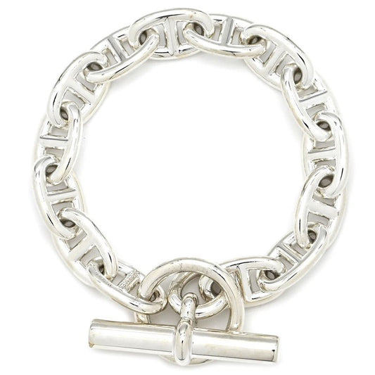 Hermes Bracelet Chaine D'ancre MM Silver 925 Silver 14 Frames Star Ring Silver