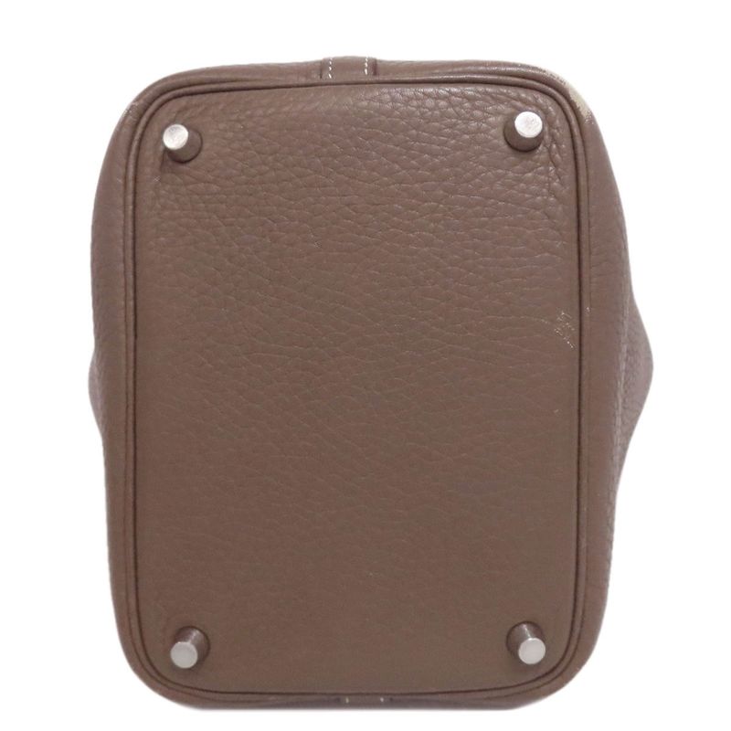 Hermes Picotin Lock PM Etape Silver Hardware Handbag Taurillon Women