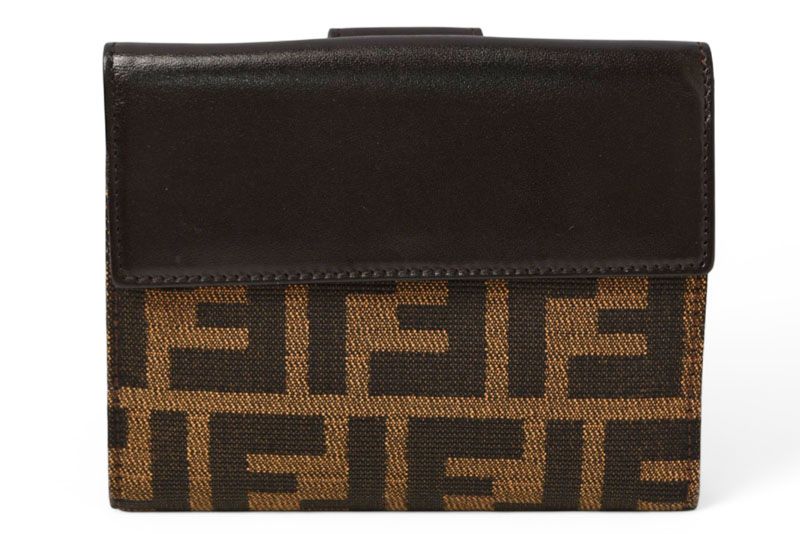 Fendi Wallet Fold Fendi Fold Wallet Zucca Pattern Brown