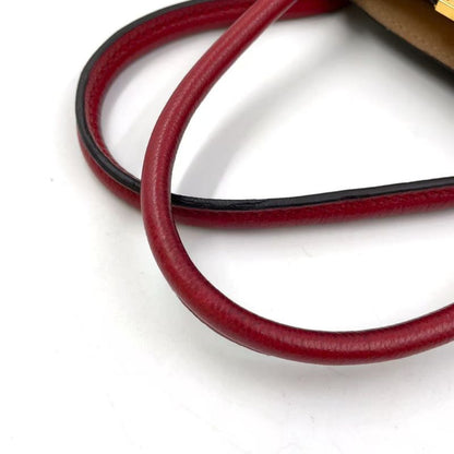 Louis Vuitton Flandrin Monogram Threes Leather X PVC Brown X Red Tote Bag Gold