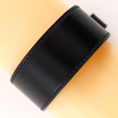 Hermes Box Calf And Gold Plated Black Unisex 9.0g Bracelet