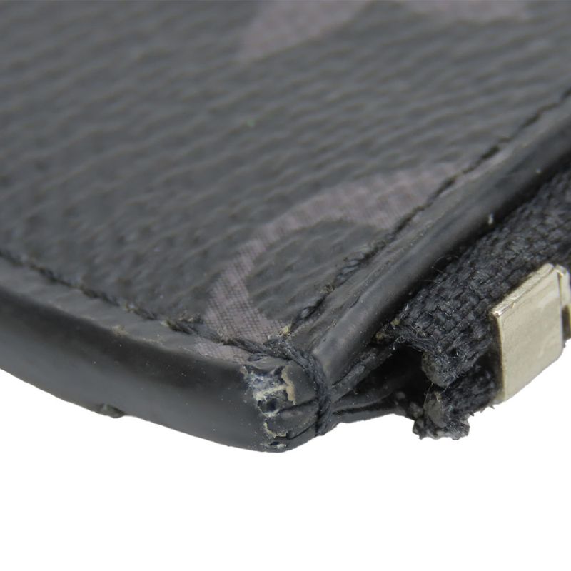 Louis Vuitton Coin Case Coin Card Holder M30271 Monogram Eclipse Taiga Llama