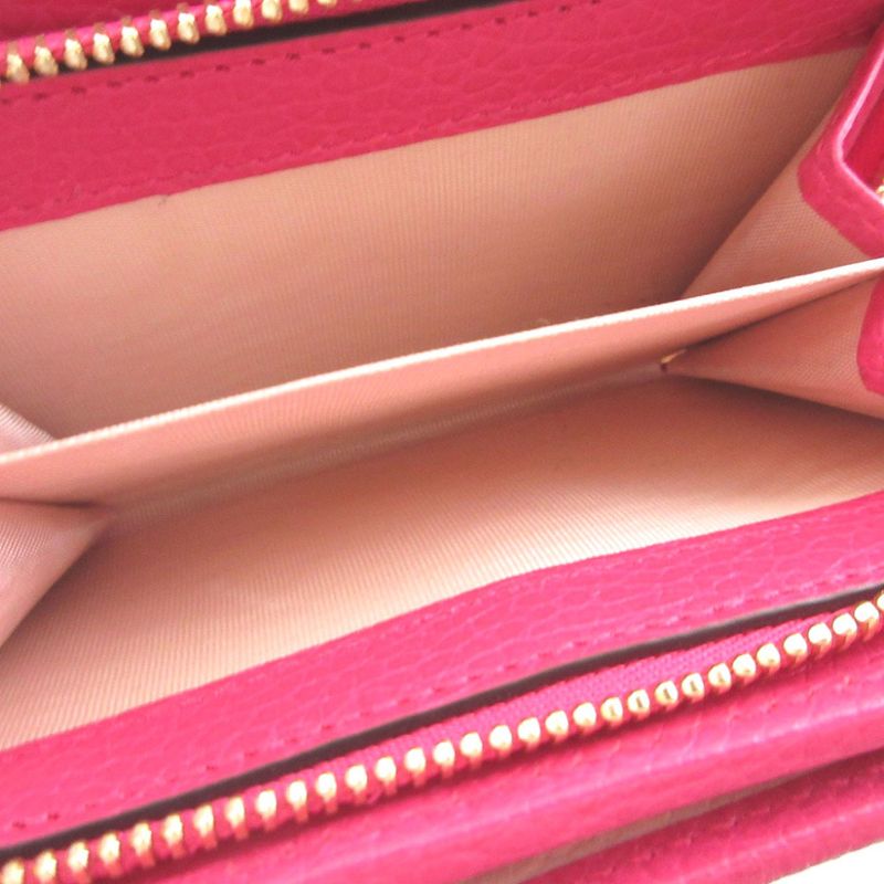 Gucci 772738 GG Marmont Leather Pink Bifold Wallet 0193 Gucci