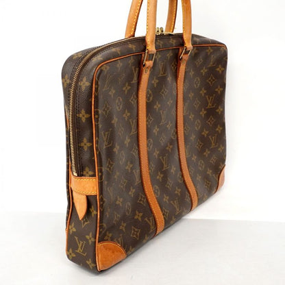 Louis Vuitton Briefcase Monogram Porte Documents Voyage M40226 Brown Men's