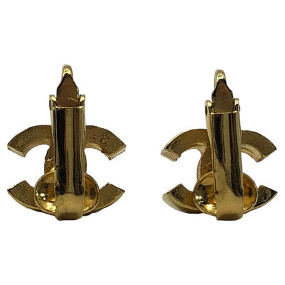 Chanel 70's Coco Mark Gold Earrings Coco Mark Gold Earrings Gold Engraved 233