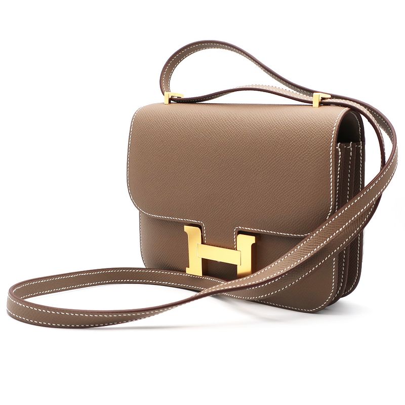 Unused Hermes Constance Mini 18 Epson Etoupe Gold Hardware Shoulder