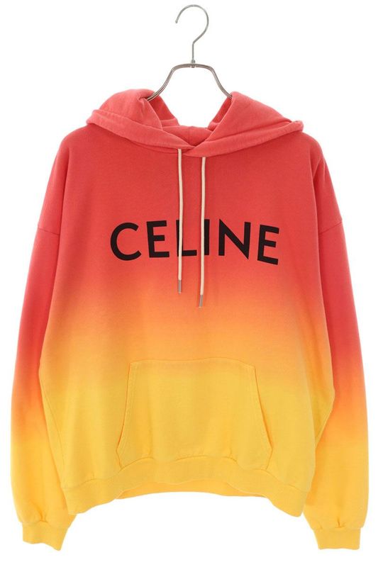 Celine 2y321658y Logo Print Gradient Hoodie Men's L