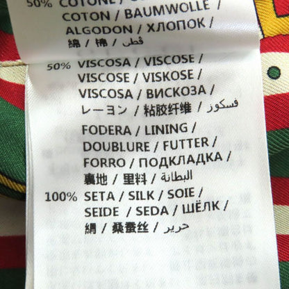 Gucci 523859 Lined With Chain Belt Pattern 100% Silk Peaked Lapel Tailored