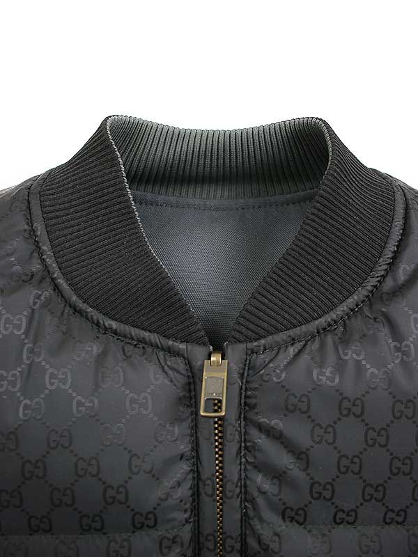 Gucci 24ss Cotton Canvas Reversible Goose Down Vest Gray 50 774339 Z8bq0