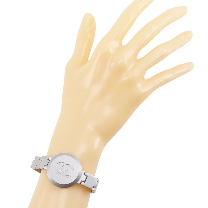 Chanel Coco Mark 99P Metal Silver Ladies 23.5g Bracelet