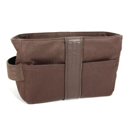 Hermes Pouch Acapulco Cles Ched Toilette MM Toile Chevron Brown