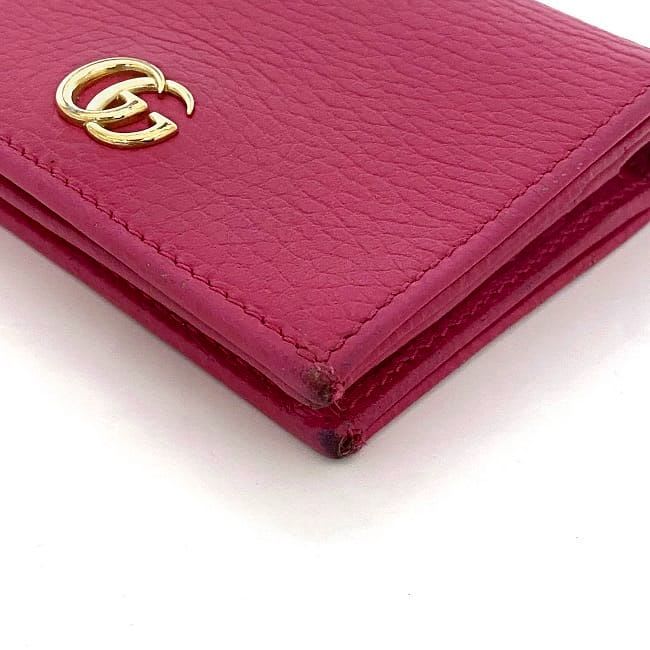 Gucci Bifold Wallet Pink GG Marmont