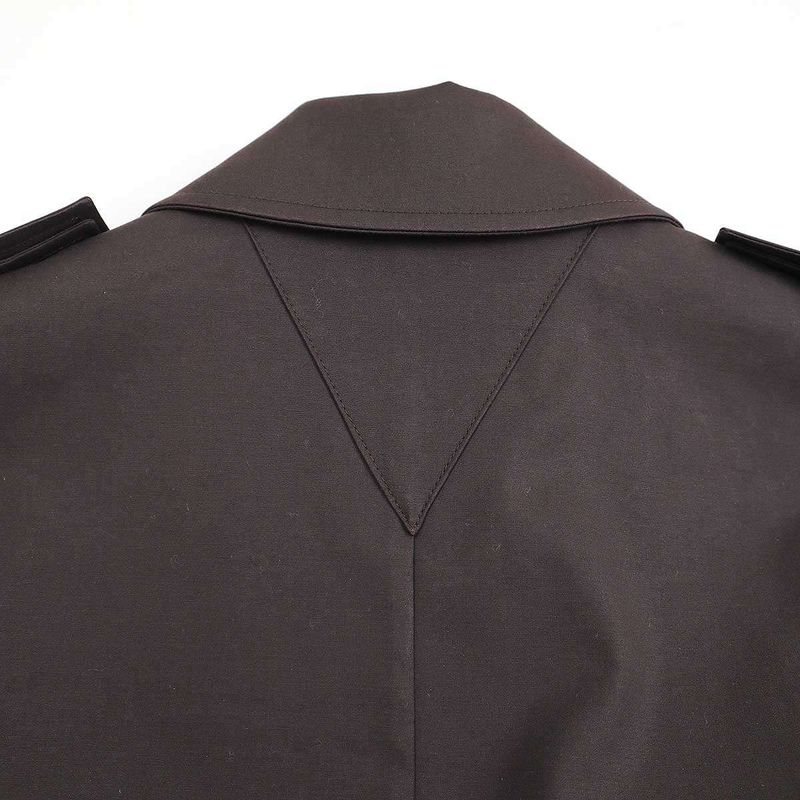 Bottega Veneta 20aw Triangle Buckle Cotton Belted Trench Coat 635851 V00v0