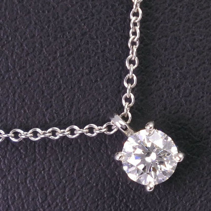 Tiffany & Co Solitaire Approx 0.3ct Pt950platinum X Diamond Ladies 2.5g Necklace