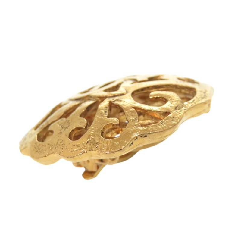 Chanel Vintage Coco Mark GP Gold Earrings 0146 Chanel