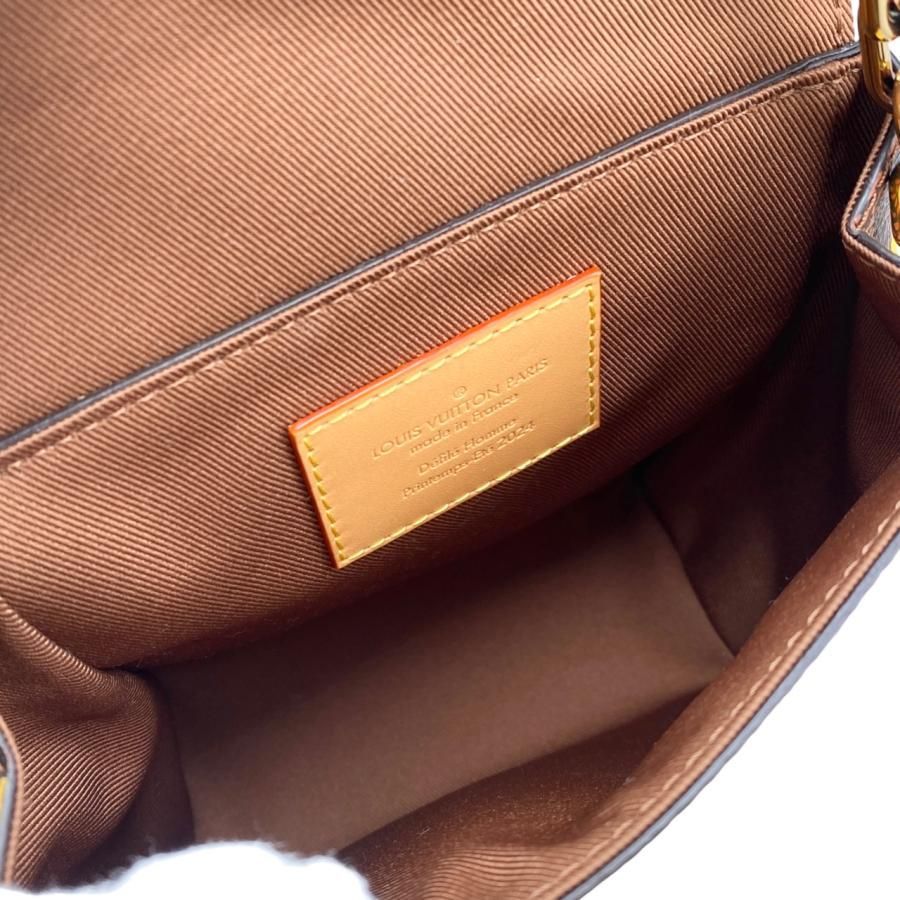 Louis Vuitton Shoulder Bag Nano Steamer N40536 Damier Pop Canvas Yellow Brown