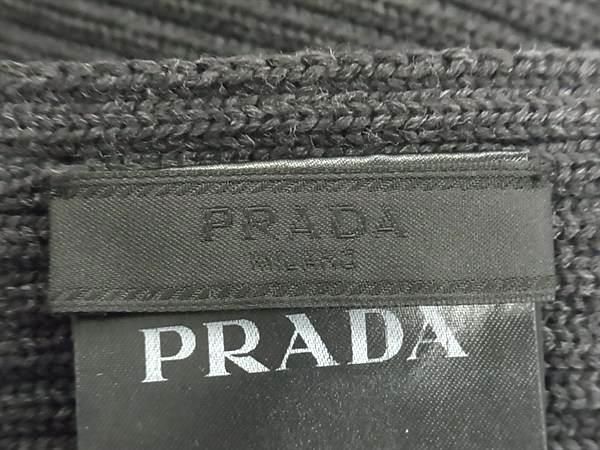 Prada 100% Wool Scarf Men's Dark Gray Az5307