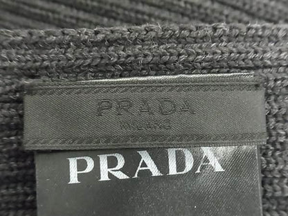 Prada 100% Wool Scarf Men's Dark Gray Az5307