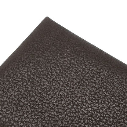 Hermes Card Case Calvi Duo Barenia Faubourg Ebène Silver Hardware Brown Gray