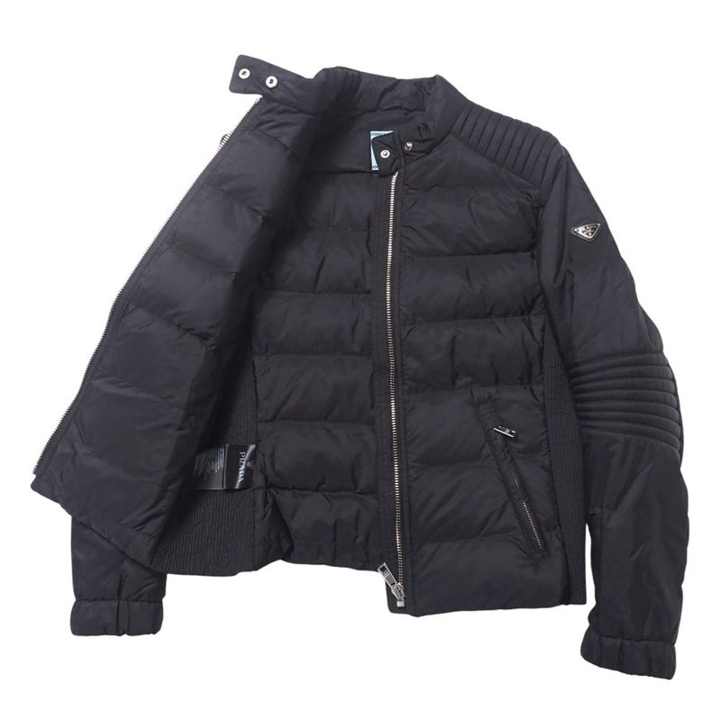 Prada Down Jacket Size 42 Triangle Logo Triangle Logo Plate Outerwear Nylon