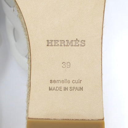 Hermes Espadrille Itea 30 Sandals Size 39 25cm (9.84in) White Thick