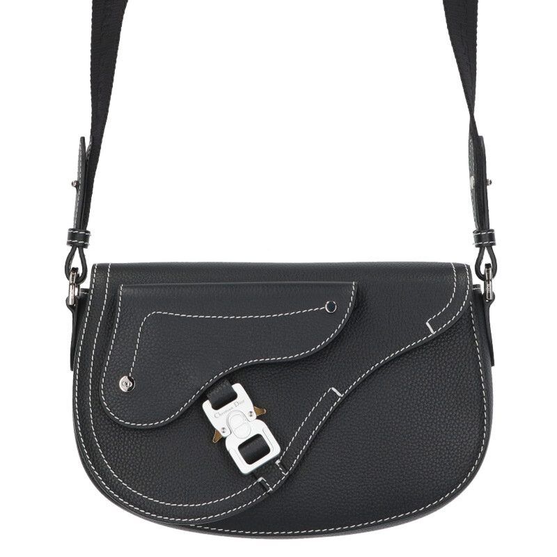 Dior 1adpo325ykk Saddle Calfskin Saddle Messenger Shoulder Bag Men's