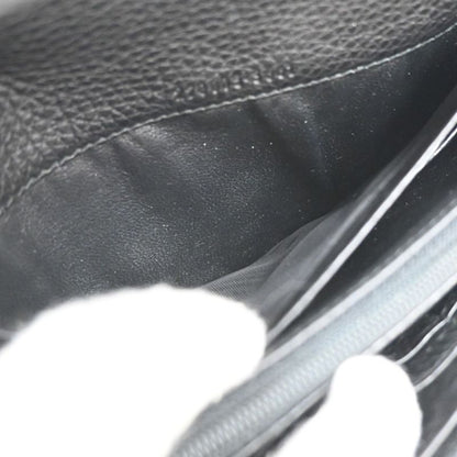 Gucci Long Wallet Fold Wallet Leather Black 65kb005