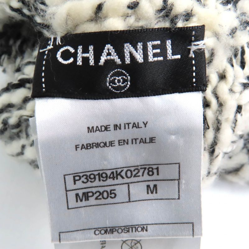 CHANEL P39194 Wool Cashmere Coco Rhinestone Knit Gloves Mittens
