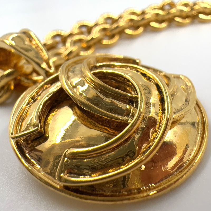 Chanel Coco Mark GP Gold Necklace Gold