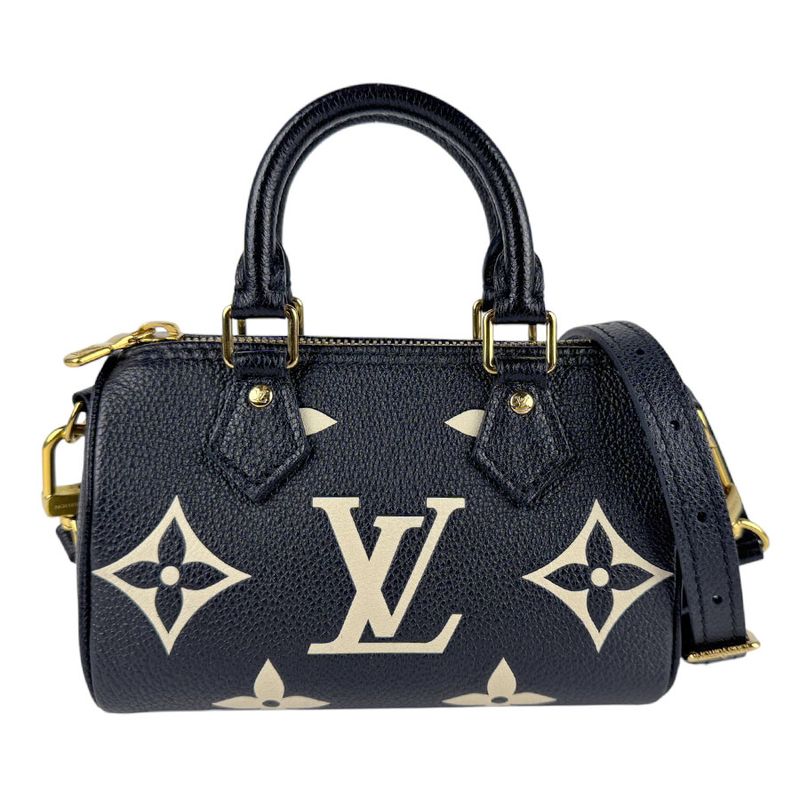 Louis Vuitton Crossbody Shoulder Bag Monogram Empreinte Bicolor Nano Speedy