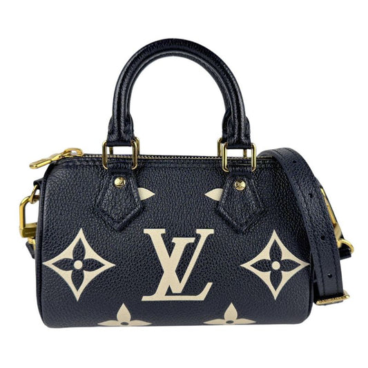 Louis Vuitton Crossbody Shoulder Bag Monogram Empreinte Bicolor Nano Speedy