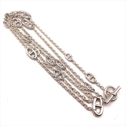 Hermes Chaine D'ancre Farandole Long Necklace 925 Sterling Silver