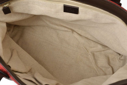 Gucci Tote Shoulder Bag Gucci Coated Canvas GG Dar Cles Red Sherry 308928