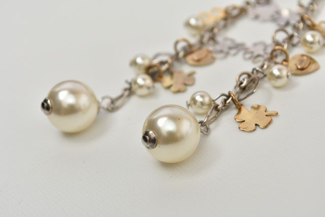 Chanel Earrings Chanel Clover Heart Motif Swing Pearl Silver Gold