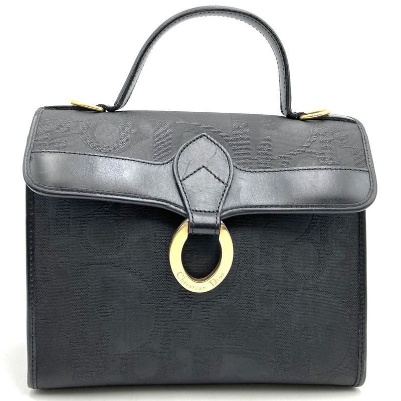 Dior Christian Dior Handbag Black PVC Trotter Total Ladies Fashion Branded High