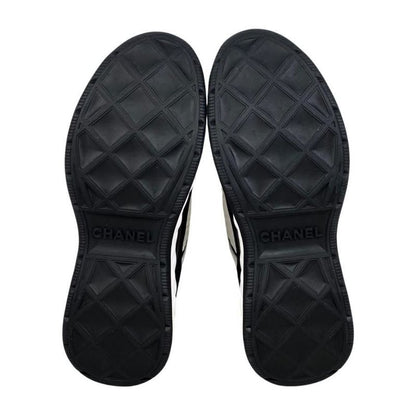 Chanel Sneakers Coco Mark G39982 Y56536 K5850 38 Size Fabric Suede Black White