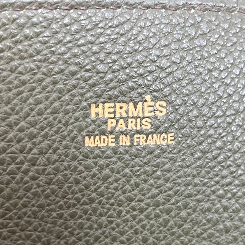 Hermes Handbag Green Taurillon Cles Mance Leather Green