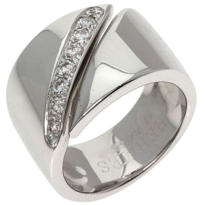 Hermes Diamond #48 Ring 18K White Gold Ladies