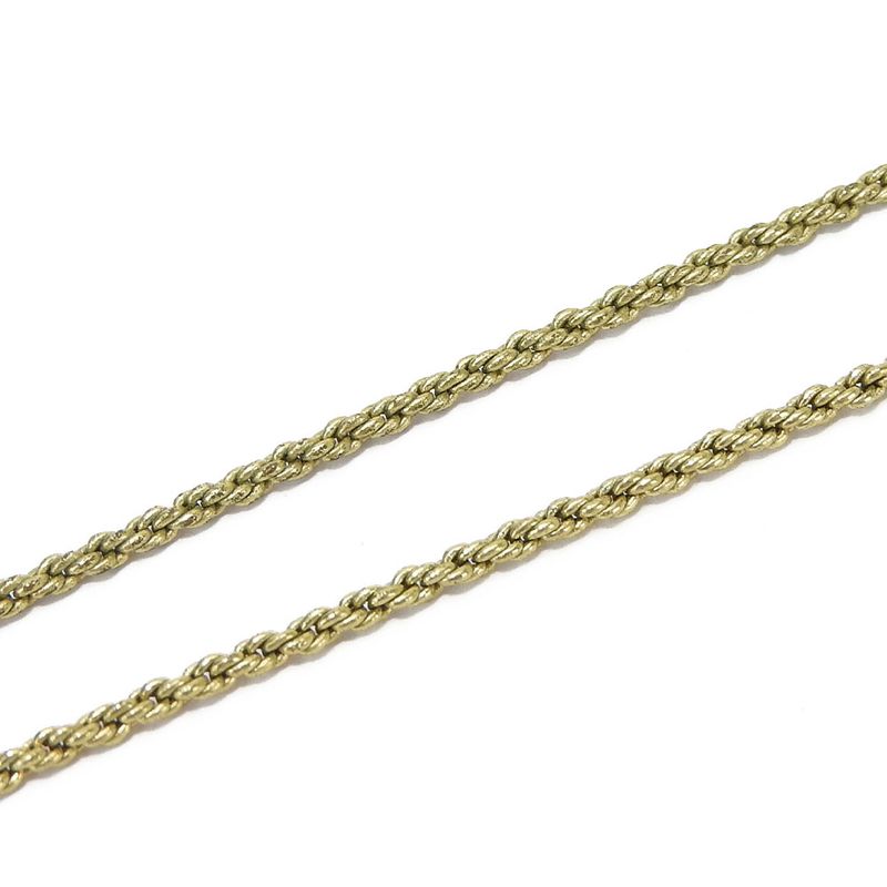 Christian Dior Necklace Metal Gold Plated Accessories CD Logo Ladies Women