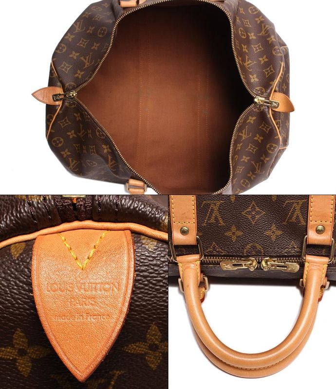 Louis Vuitton Boston Bag Double Zipper Closure Gold Hardware Keepall 50 M41426