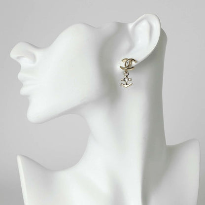 Chanel Earrings Anchor HOOP Gold