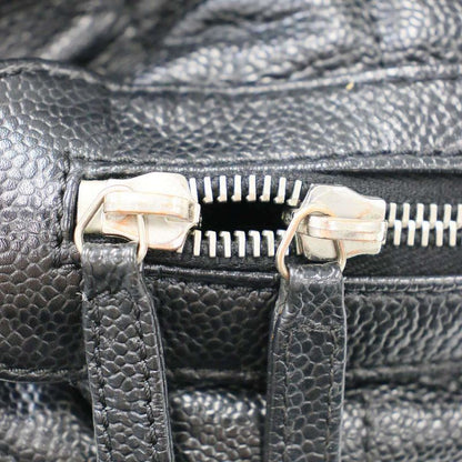Chanel Matelasse Coco Mark Caviar Skin Mini Boston Bag Black