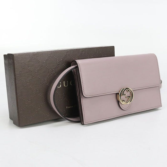 Gucci Interlocking G 369664 Long Wallet Bifold Leather Women