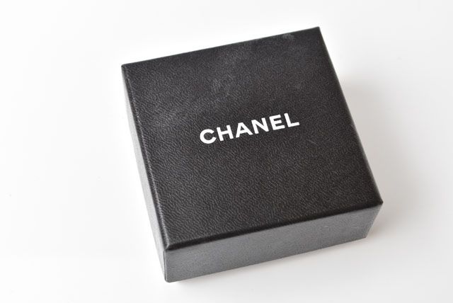 Chanel Necklace Pendant Coco Mark CC Rhinestone Gold Black