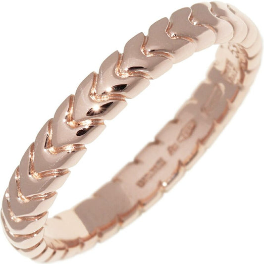 Bulgari Ring 18K Pink Gold Spiga Wedding Ring An856860