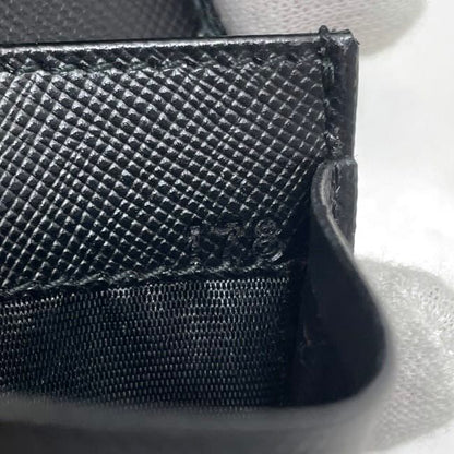 Prada Business Card Case Black NERO Excellent Condition Saffiano Leather