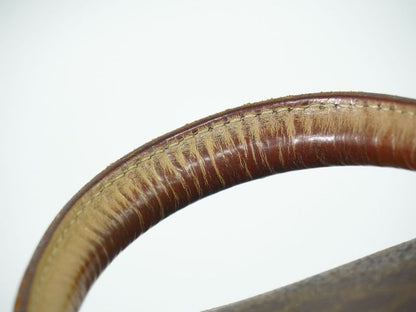 Authentic Celine Macadam Mini Boston Bag Handbag PVC Brown Macadam Bag Pre-owned