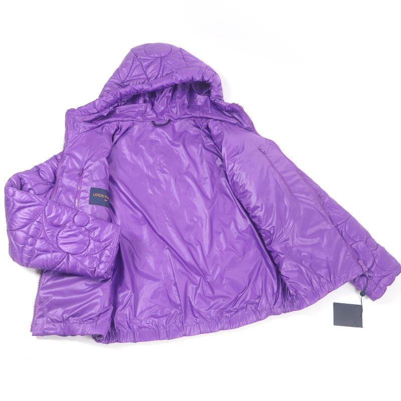 Louis Vuitton 22AW Hmb47w Monogram Flower Hooded Quilted Jacket Blouson Purple